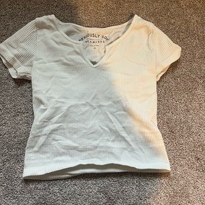 notch top white aeropostale crop top